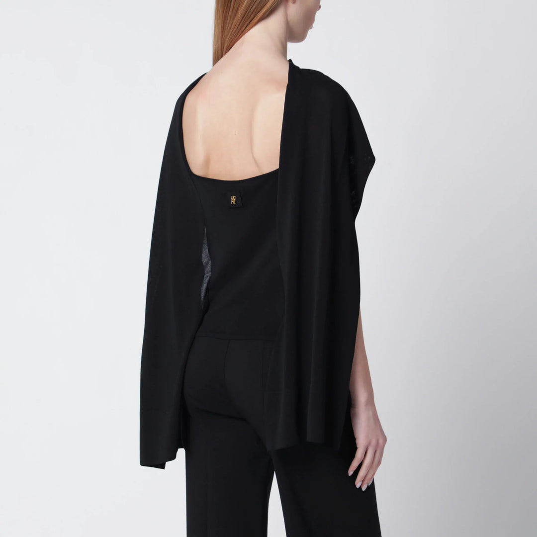 Alberta Ferretti - Black top with chiffon sleeves Brand Apparel &amp; Accessories > Clothing > Shirts &amp; Tops 44  IT