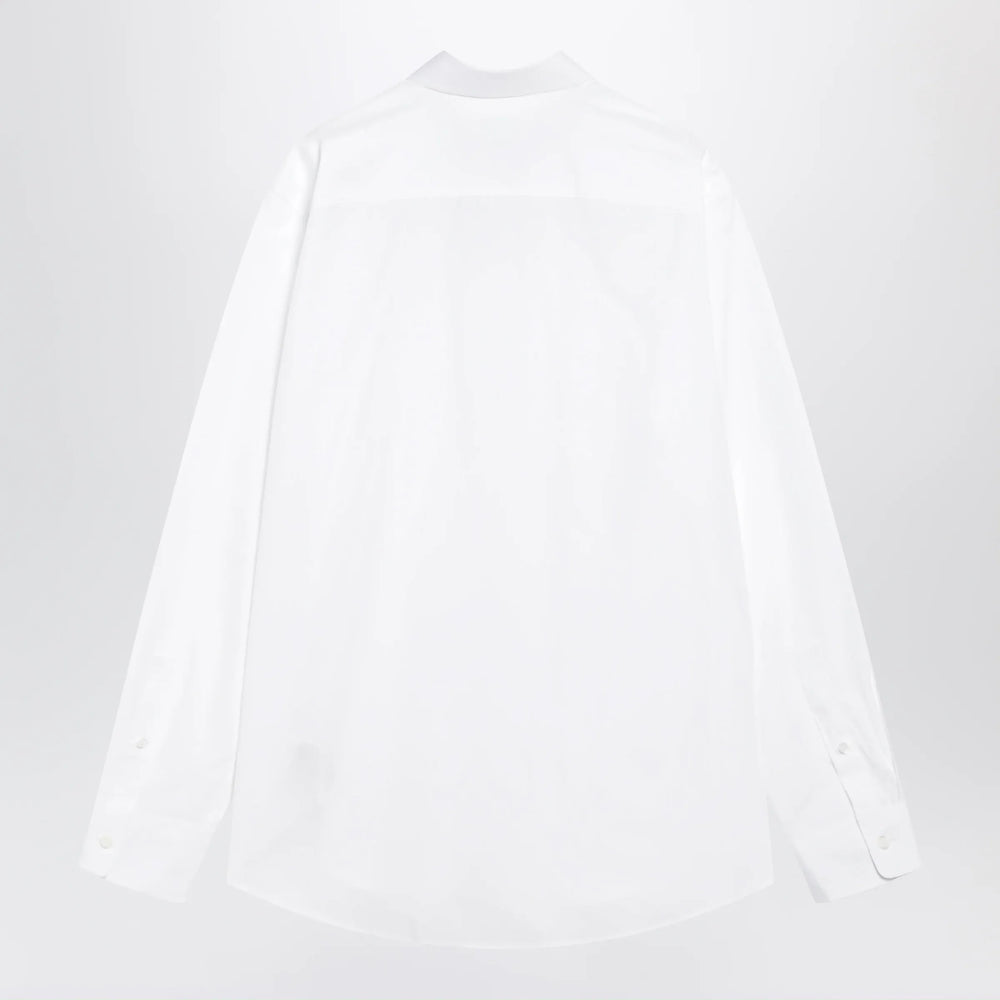 Burberry - Classic-fit cotton poplin shirt with Check trim, white Brand Apparel & Accessories > Clothing > Shirts & Tops