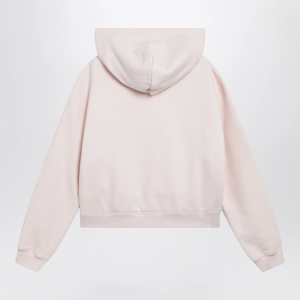Dolce&Gabbana - Embroidered hoodie in pink cotton blend Brand Apparel & Accessories > Clothing > Shirts & Tops 42  IT