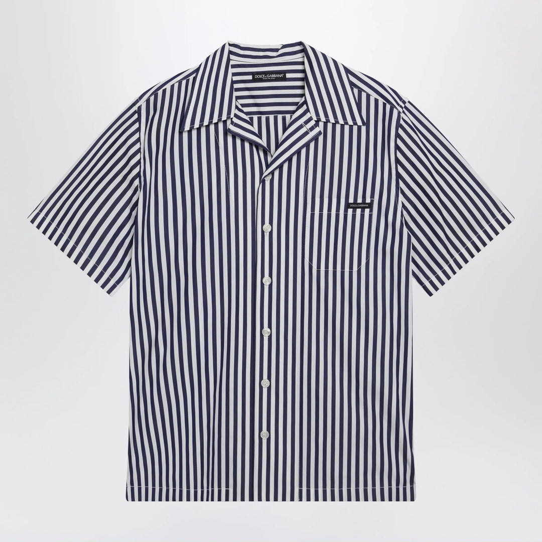 Dolce&amp;Gabbana - Hawaii collar striped poplin shirt in multicolor Brand Apparel &amp; Accessories > Clothing > Shirts &amp; Tops 39