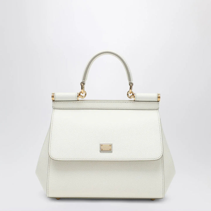Dolce&amp;Gabbana - Sicily medium top-handle bag in white Brand Apparel &amp; Accessories > Clothing > Shirts &amp; Tops TU