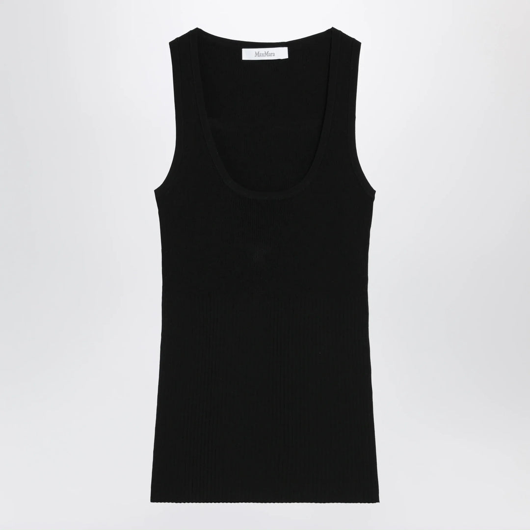 Max Mara - Black ribbed tank top Brand Apparel & Accessories > Clothing > Shirts & Tops XS