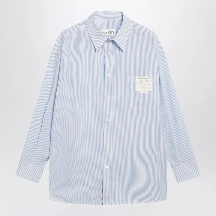 MM6 Maison Margiela - White/light blue striped cotton shirt Brand Apparel &amp; Accessories > Clothing > Shirts &amp; Tops 48 IT