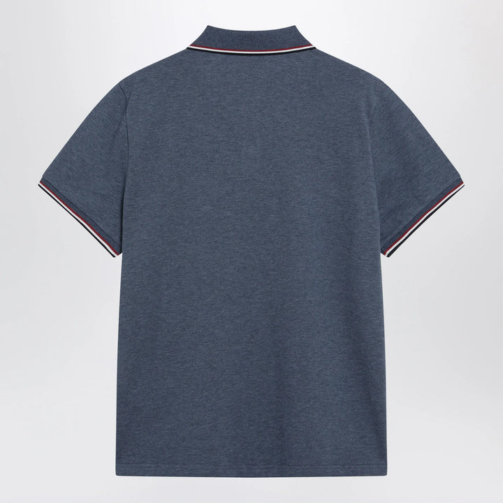 Moncler - Light blue short-sleeve polo shirt Brand Apparel &amp; Accessories > Clothing > Shirts &amp; Tops