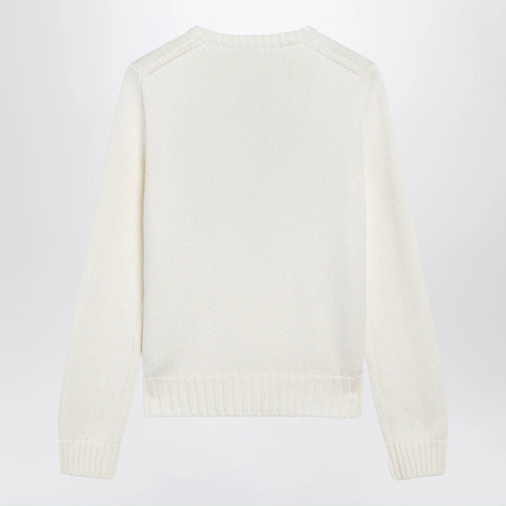 Polo Ralph Lauren - Tommy Hilfiger cream sweater with flag motif Brand Apparel &amp; Accessories > Clothing > Shirts &amp; Tops