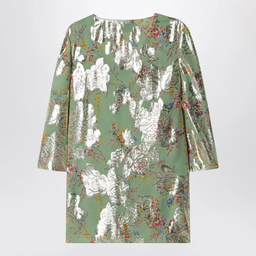 Valentino - Green printed lurex shirt Brand Apparel &amp; Accessories > Clothing > Shirts &amp; Tops