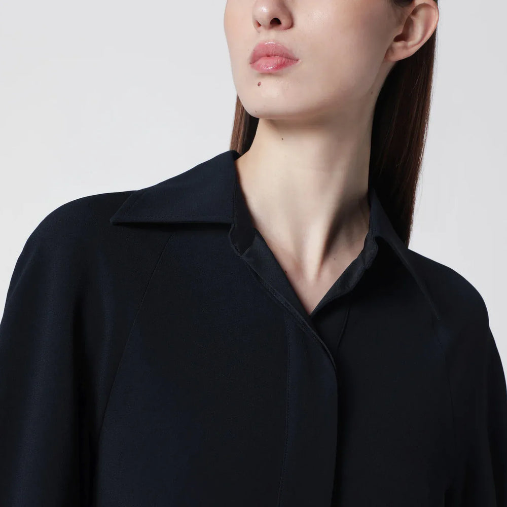 Victoria Beckham - Navy blue midi shirt dress Brand Apparel & Accessories > Clothing > Shirts & Tops 8 UK