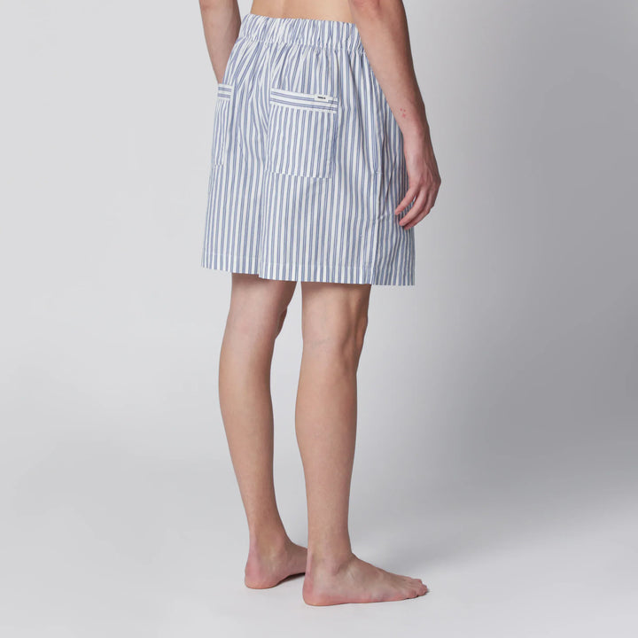 Tekla - White/light blue striped pajama shorts Brand Apparel &amp; Accessories > Clothing > Shorts