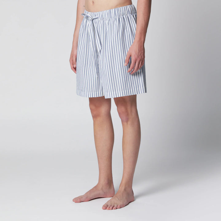 Tekla - White/light blue striped pajama shorts Brand Apparel &amp; Accessories > Clothing > Shorts
