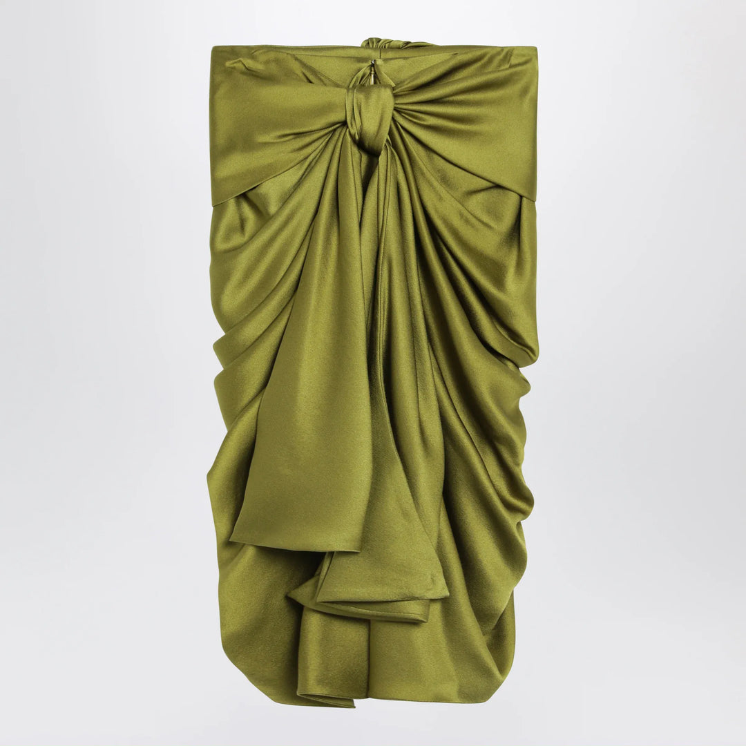 Chloé - Green draped silk skirt Brand Apparel &amp; Accessories > Clothing > Skirts