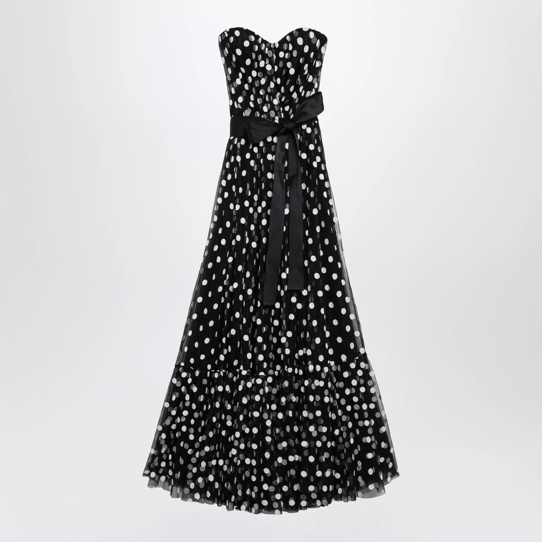 Dolce&amp;Gabbana - Long strapless polka dot tulle dress Brand Apparel &amp; Accessories 44  IT
