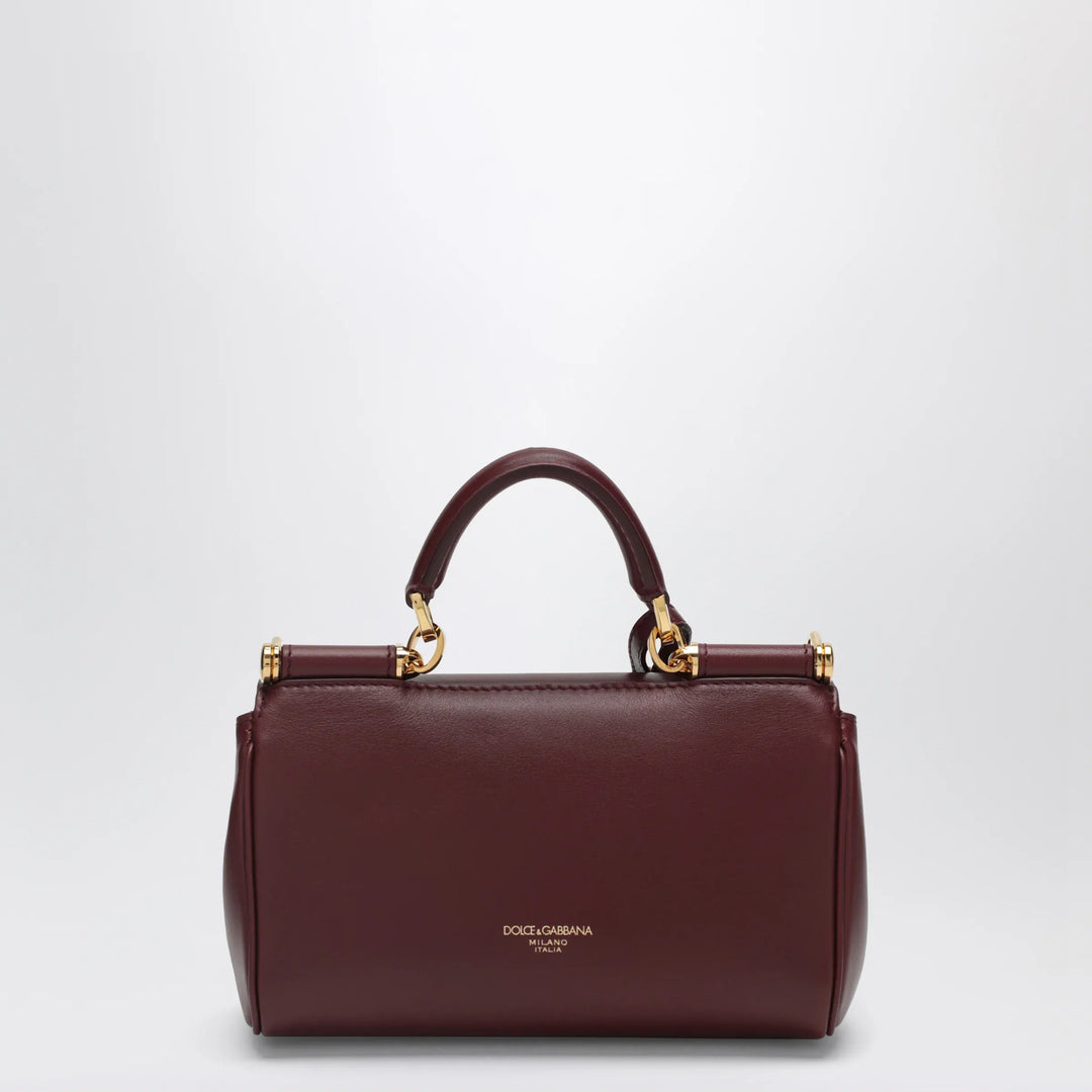 Dolce&amp;Gabbana - My Sicily mini bordeaux plongé leather bag Brand Apparel &amp; Accessories TU