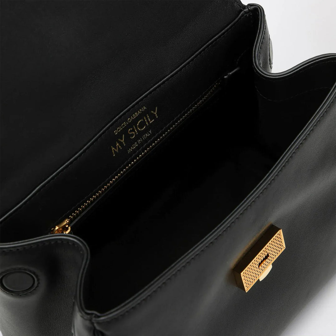 Dolce&amp;Gabbana - Shoulder bag My Sicily in black leather Brand Apparel &amp; Accessories TU