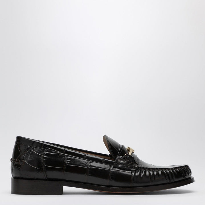 Apparel &amp; Accessories 11 US Ferragamo - Dark Brown Moccasin new Vara chain Brand