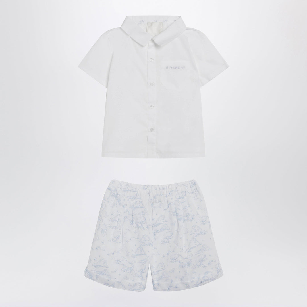 Apparel &amp; Accessories Givenchy - White/light blue cotton two-piece set Brand