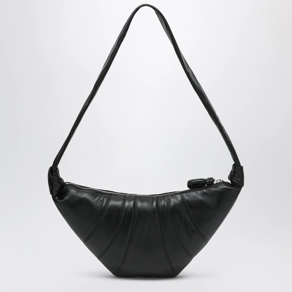 LEMAIRE - Medium Croissant bag in black leather Brand Apparel & Accessories U