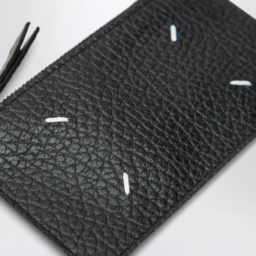 Maison Margiela - Black Four Stitches Zip Cardholder Brand Apparel &amp; Accessories U
