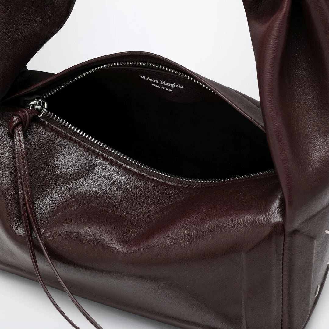 Maison Margiela - Box East West Small Bag in Burgundy Leather Brand Apparel &amp; Accessories U