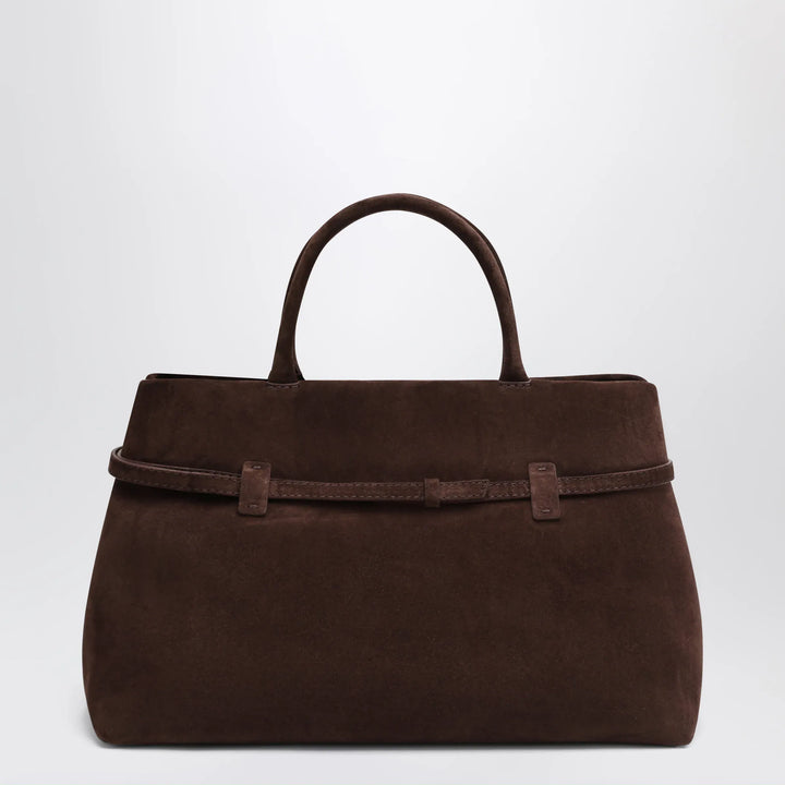 Manu Atelier - Le Cambon 35 dark brown suede bag Brand Apparel &amp; Accessories U