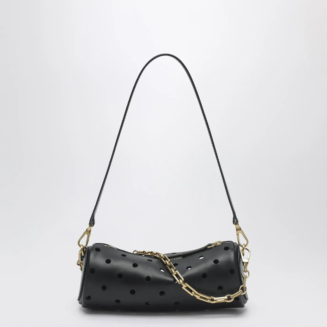 Manu Atelier - Mini Cylinder bag in perforated black leather Brand Apparel &amp; Accessories U