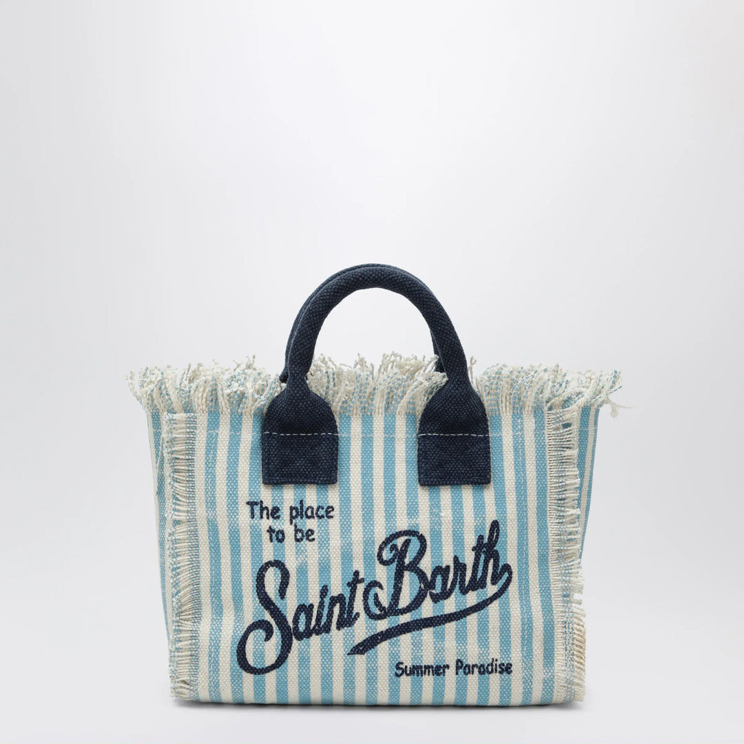 MC2 Saint Barth - Colette striped white/light blue bag Brand Apparel &amp; Accessories TU