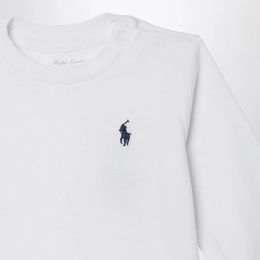 Polo Ralph Lauren - White cotton jersey with logo Brand Apparel & Accessories