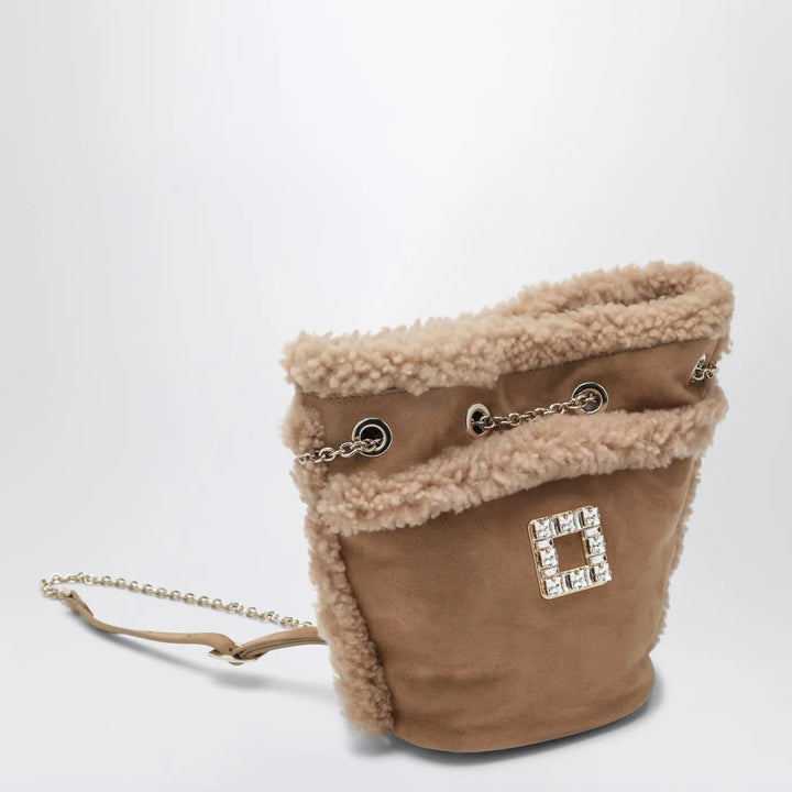 ROGER VIVIER - Très Vivier backpack in suede and shearling Brand Apparel &amp; Accessories TU