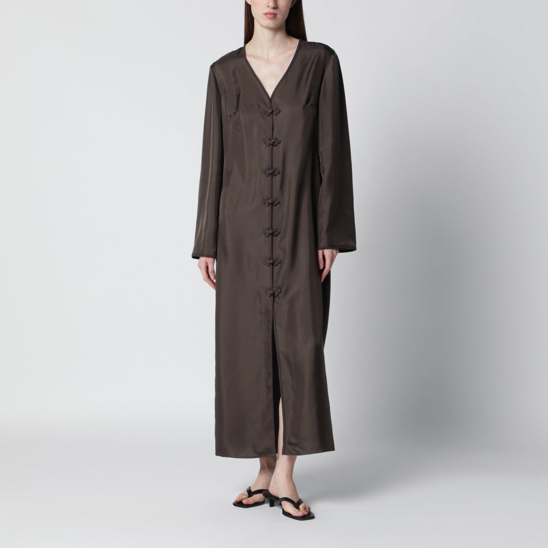 Apparel &amp; Accessories Róhe - Earth-tone silk dress with pankou closure Brand