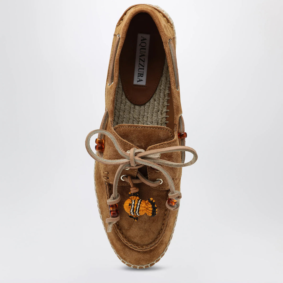 Aquazzura - Seafarer espadrilles in tobacco suede leather Brand Apparel &amp; Accessories > Shoes 38 IT