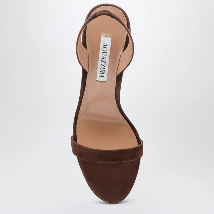 Aquazzura - So Nude mid-heel sandals in Espresso Brand Apparel &amp; Accessories > Shoes