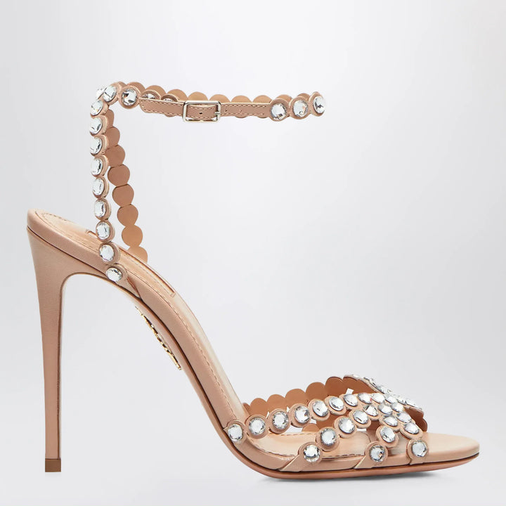 Aquazzura - Tequila Sandal crystal nappa sandals in Daisy yellow Brand Apparel &amp; Accessories > Shoes 41 IT