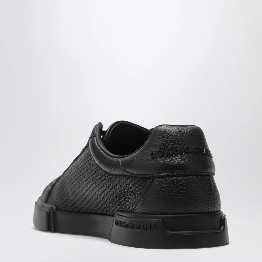 Dolce&amp;Gabbana - Portofino Light Strobel Sneakers in black leather Brand Apparel &amp; Accessories > Shoes