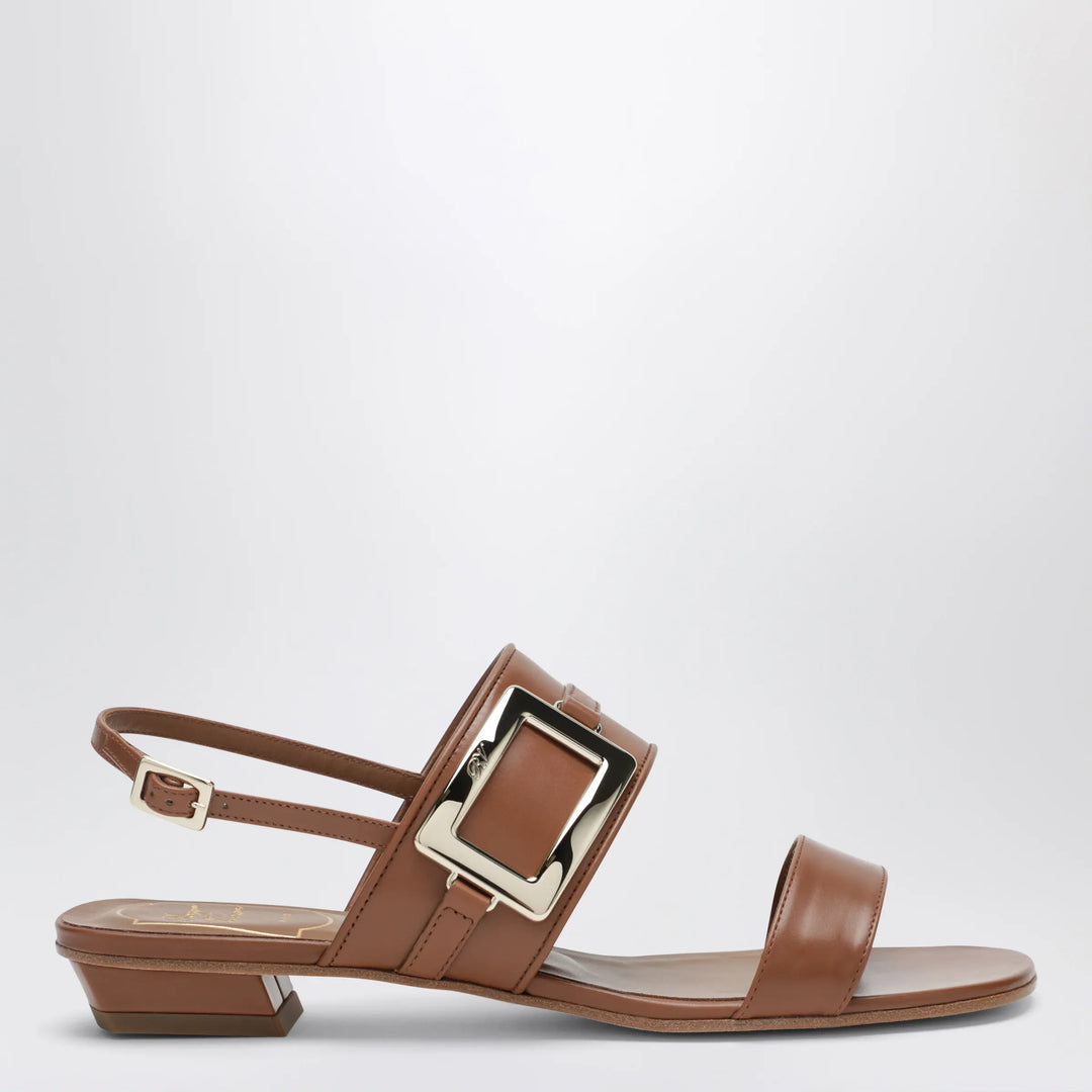 ROGER VIVIER - Belle Vivier leather mules Cognac Brand Apparel & Accessories > Shoes 37 IT