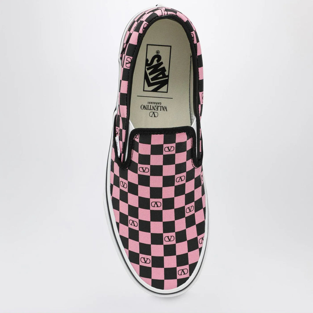Valentino Garavani X Vans - Slip-On Sneakers orchid pink/black with VLogo Checkerboard print Brand Apparel &amp; Accessories > Shoes