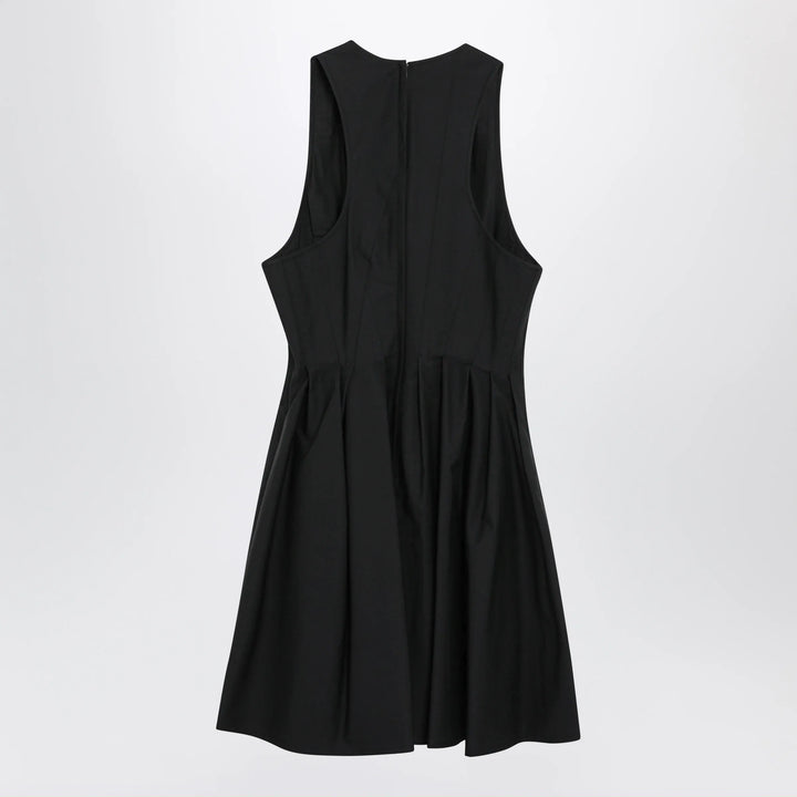 Sportmax - Sleeveless short cotton dress in black Brand Apparel &amp; Accessories