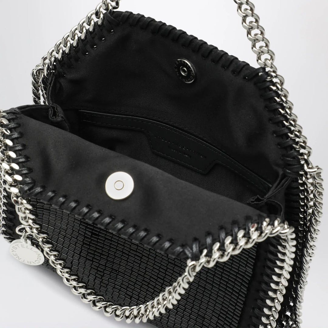 Stella McCartney - Falabella micro tote bag in black crystal mesh Brand Apparel &amp; Accessories U