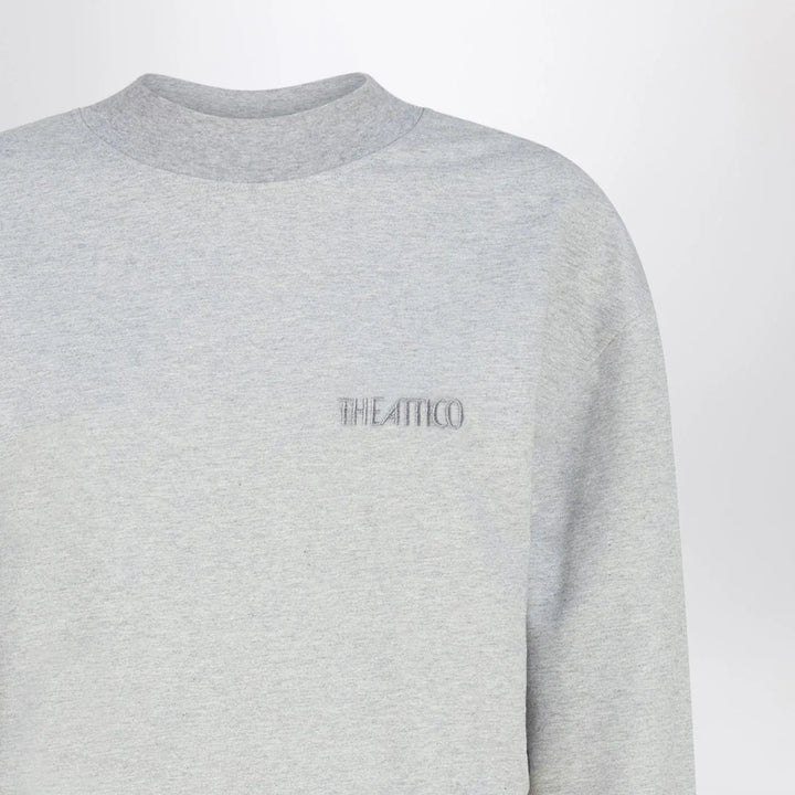 The Attico - Grey mélange mini dress in cotton blend Brand Apparel &amp; Accessories