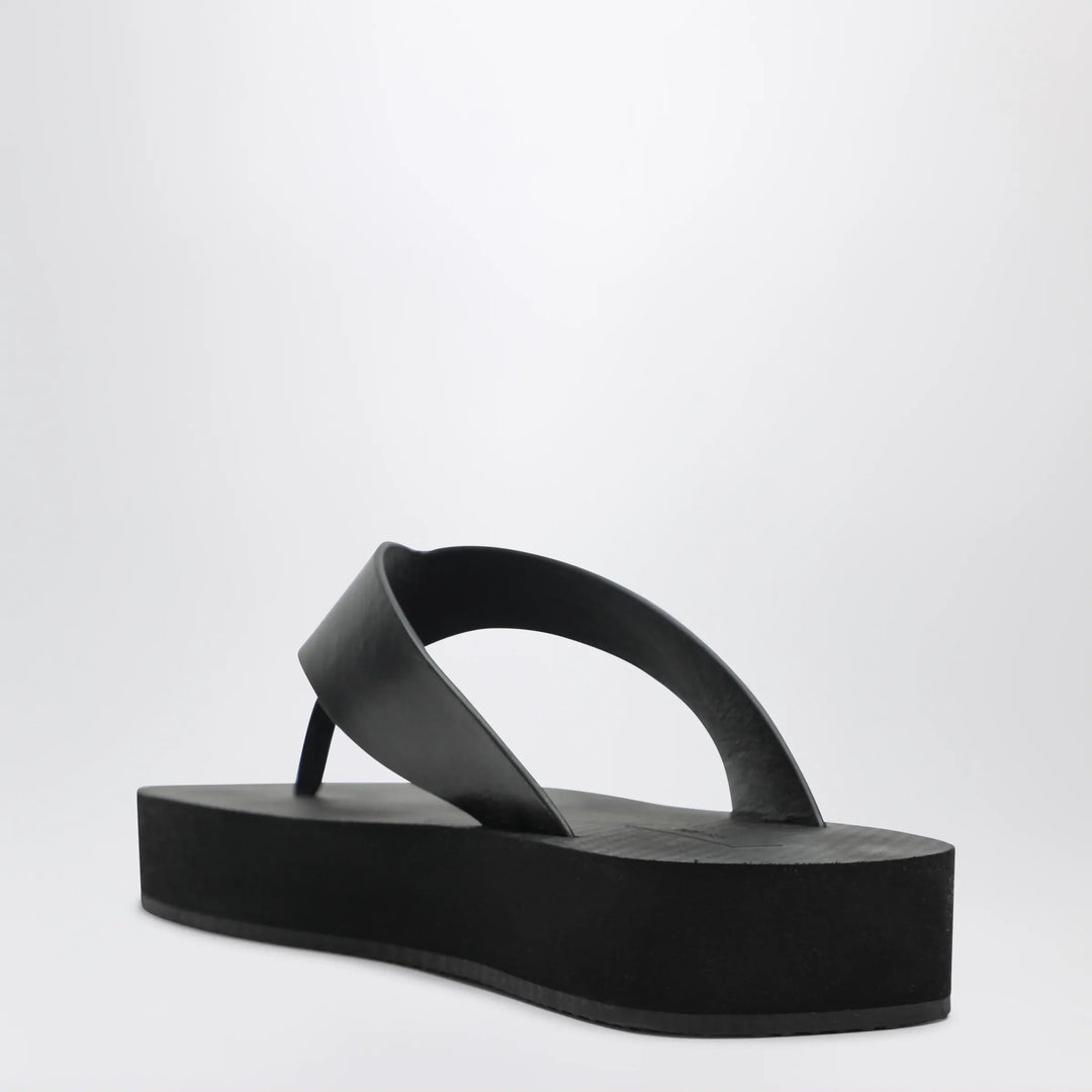The Row - Black Dune leather flip-flops Brand Apparel &amp; Accessories
