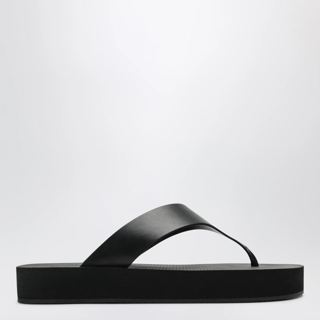 The Row - Black Dune leather flip-flops Brand Apparel &amp; Accessories 36 IT