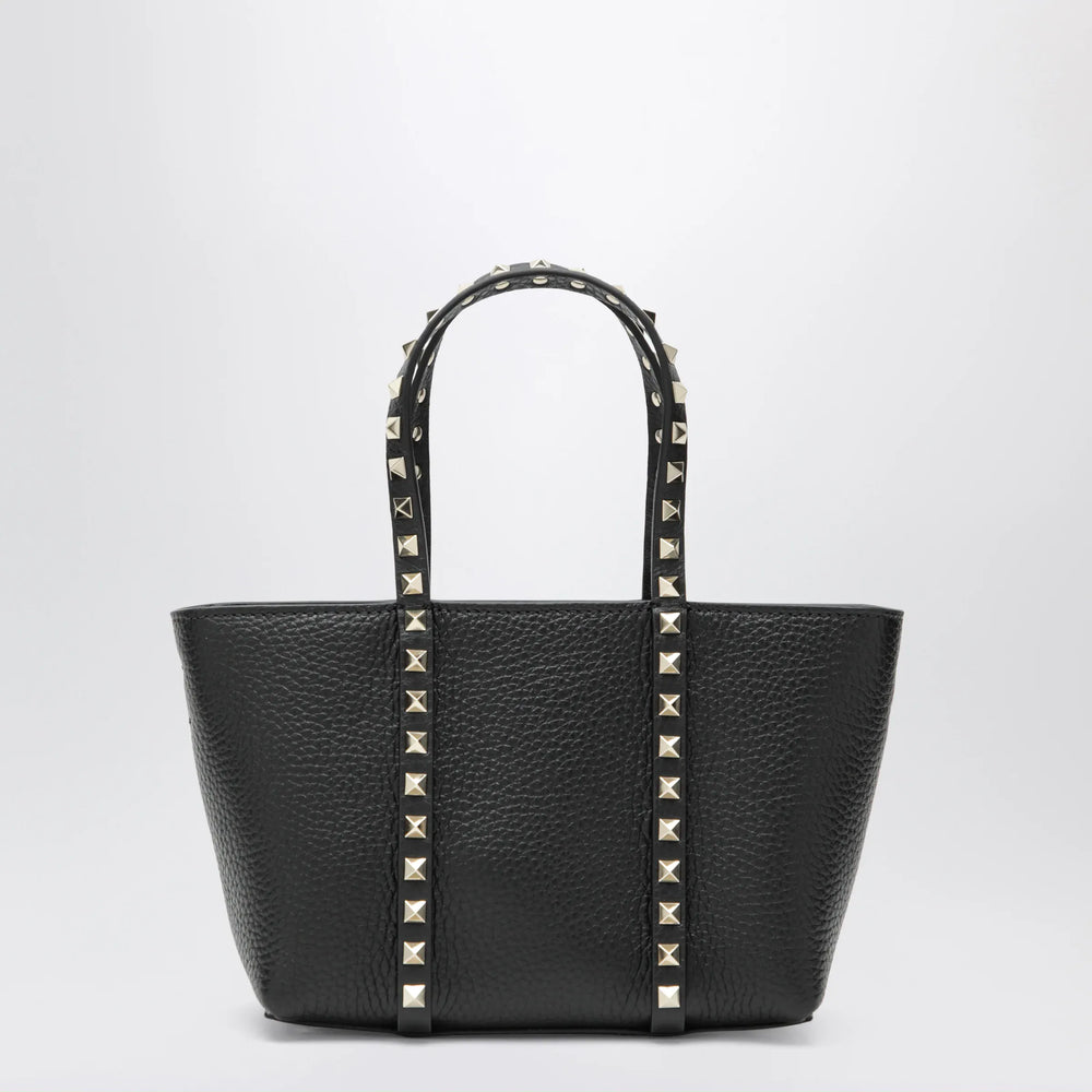 Valentino Garavani - Black Rockstud bag in grained calfskin Brand Apparel & Accessories TU