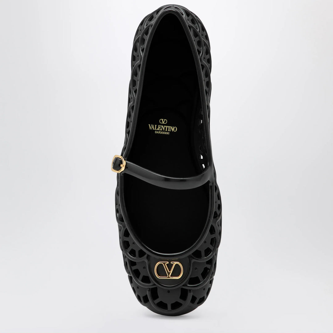Valentino Garavani - Black VLogo Signature rubber ballet flats Brand Apparel &amp; Accessories
