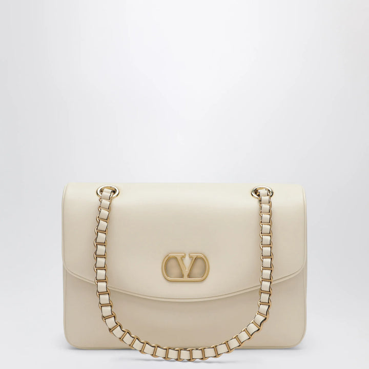 Valentino Garavani - Medium Djuna shoulder bag in nappa leather, white Brand Apparel &amp; Accessories TU