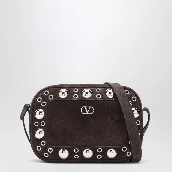 Valentino Garavani - Nellcôte bag brown in suede with studs and rivets Brand Apparel &amp; Accessories TU