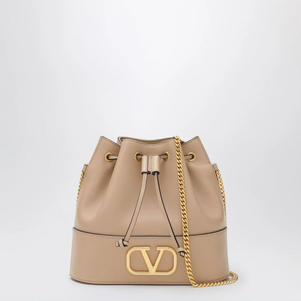 Valentino Garavani - Pink leather Vlogo Signature mini hobo bag Brand Apparel & Accessories TU