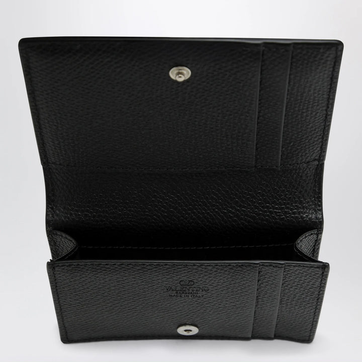 Valentino Garavani - VLogo bifold card wallet in black leather Brand Apparel &amp; Accessories TU