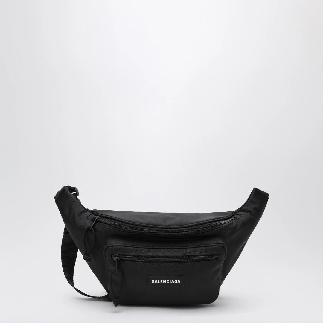 Balenciaga - Explorer black nylon belt bag with logo Brand Belts U