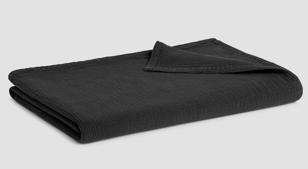 Bemboka Blankets Superking/King 280x260cm / Charcoal Bemboka Ripple Cotton Blankets Bemboka Ripple Blanket | Bed Linen Brand