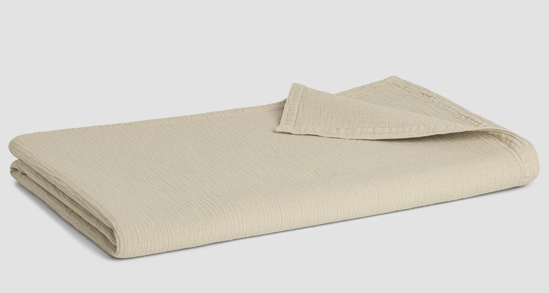Bemboka Blankets Superking/King 280x260cm / Wheat Bemboka Ripple Cotton Blankets Bemboka Ripple Blanket | Bed Linen Brand