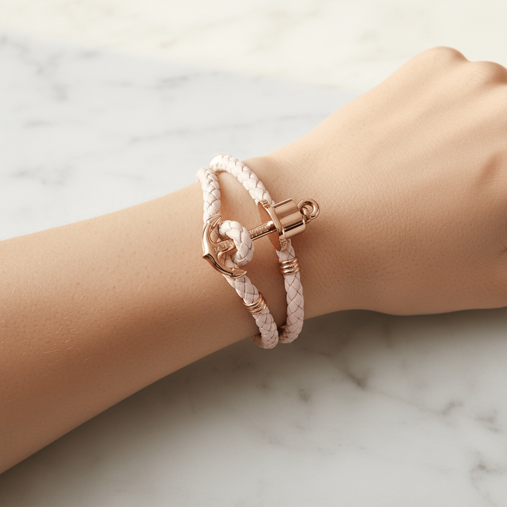 Paul Hewitt Phrep Leather Bracelet Rose Gold Pink Rose S Brand Bracelet