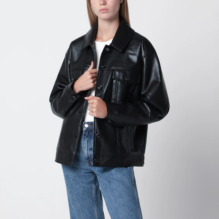 ANINE BING - Black regenerated leather jacket Brand Coats &amp; Jackets XS